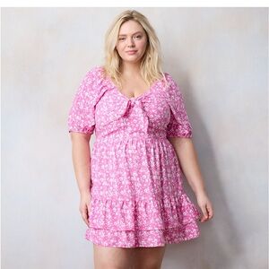 Lauren Conrad Pink Floral Dress sz 3X NEW